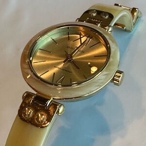 Anne Klein Gold and Cream Watch